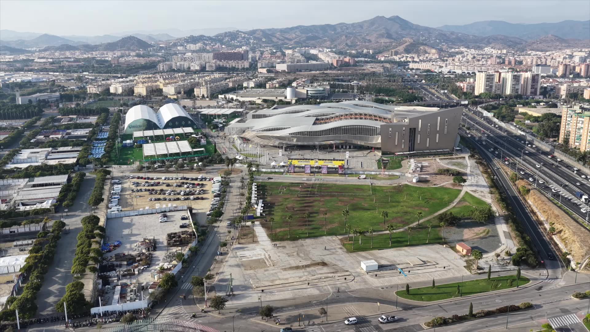 Aerial view of the Malaga Trade Fair and Congress Centre